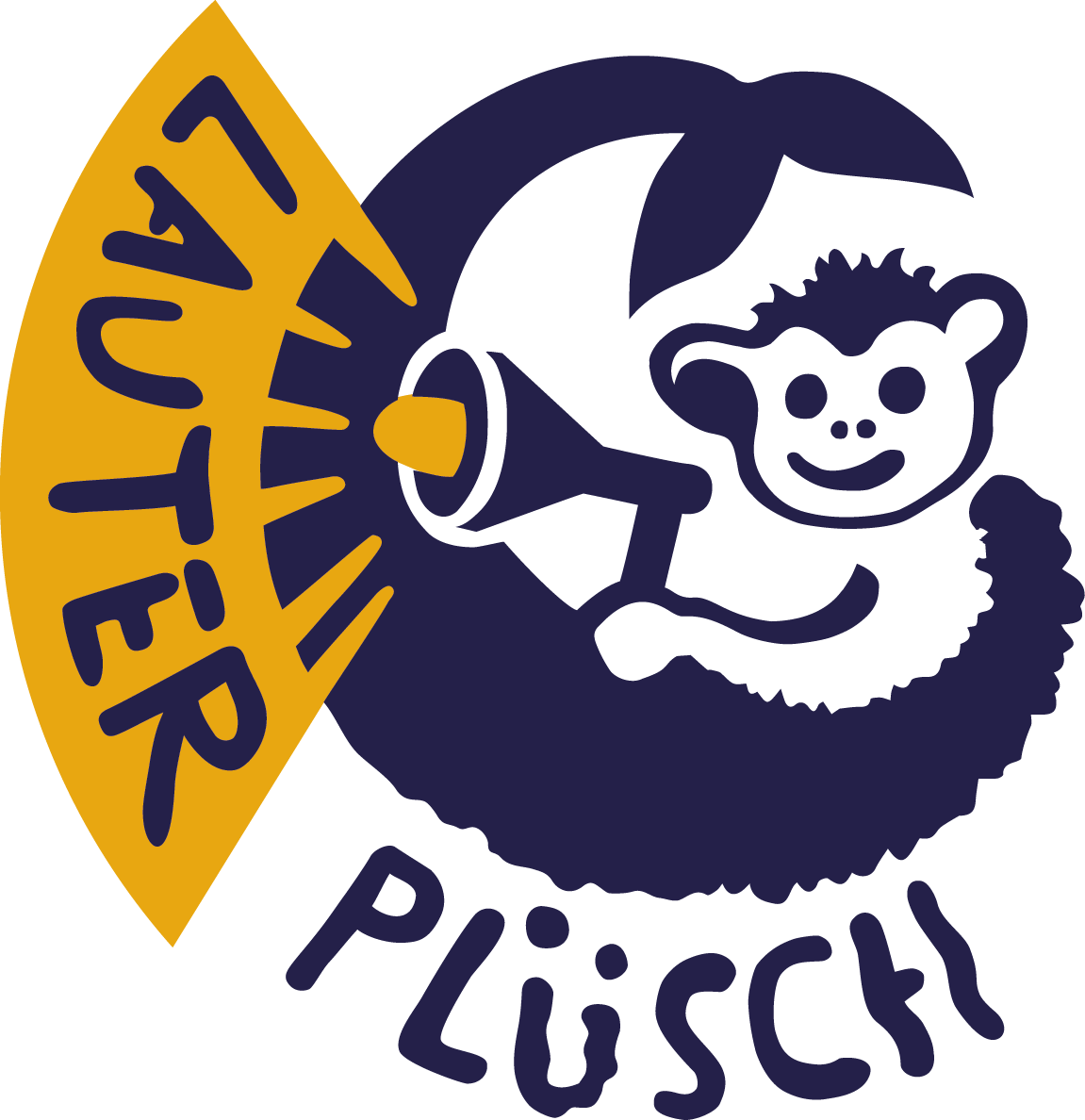 Logo von Lauter Plüsch Äffchen mit Megaphon